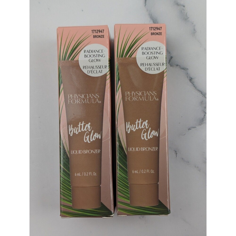 2 Pack Physicians Formula Butter Glow Liquid Bronzer Bronze 0.2 Oz travel size